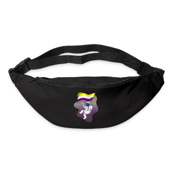 Nicht binär Stolz Flagge Raum Astronaut Subtil LGB - Gürteltasche - Schwarz - Vorne