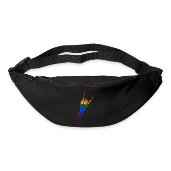 Gay Pride Rainbow Flag Devil Horn Ske - Bum bag - black - Front