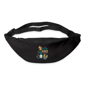 Mardi Gras Karneval Maske Bier Perlen Tölpel - Gürteltasche - Schwarz - Vorne