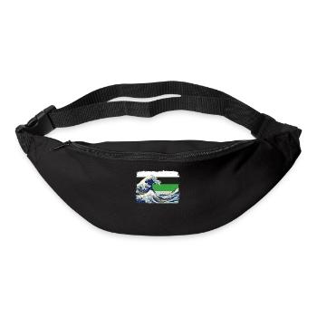 Demiromantic Pride Flag Great Wave off Kanaga - Bum bag - black - Front