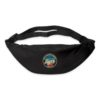Meilleur cadeau rétro de nièce au monde - Sac banane - noir - Devant