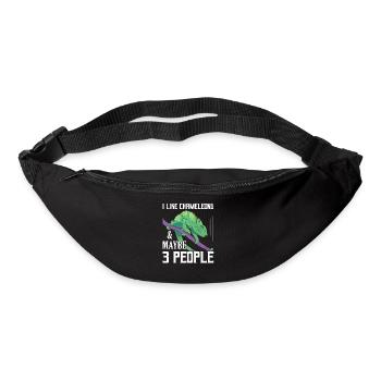 I Like Chameleons & Maybe 3 People Reptile Lizard - Bum bag - black - Front