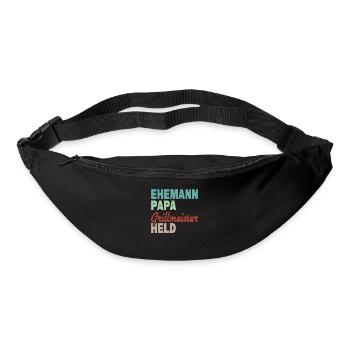 Ehemann Papa Grillmeister Held - Gürteltasche - Schwarz - Vorne