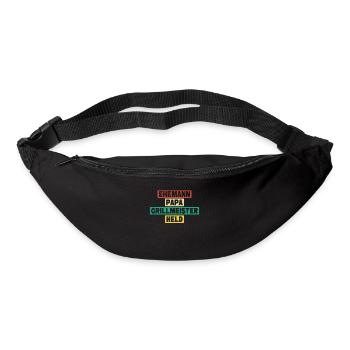 Ehemann Papa Grillmeister Held Retro Vatertag - Gürteltasche - Schwarz - Vorne
