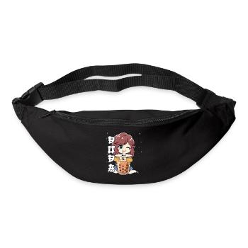 Boba Tea Anime Girl Bubble Tea - Sac banane - noir - Devant
