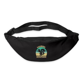 Écureuil Whisperer Fond Retro Style Couleurs - Sac banane - noir - Devant