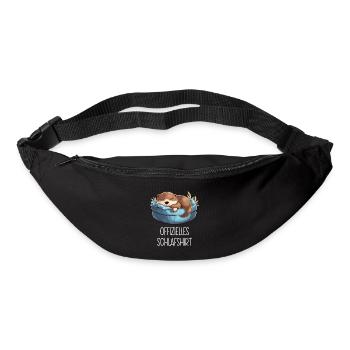 Offizielles Schlafshirt Otter Schlafanzug Seeotter - Gürteltasche - Schwarz - Vorne