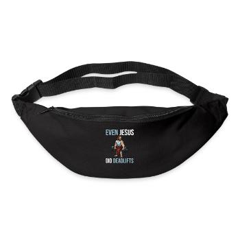 Even Jesus did deadlift muscles - Bum bag - black - Front