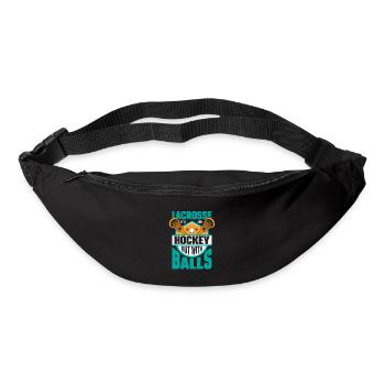 La crosse, c’est comme le hockey, mais avec des balles en équipe - Sac banane - noir - Devant
