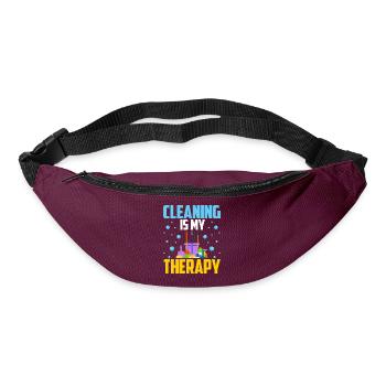 Cleaning Is My Therapy - Bum bag - burgundy - Front