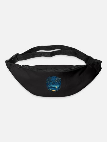 Tropische Beatch-Sternennacht - Gürteltasche - Schwarz
