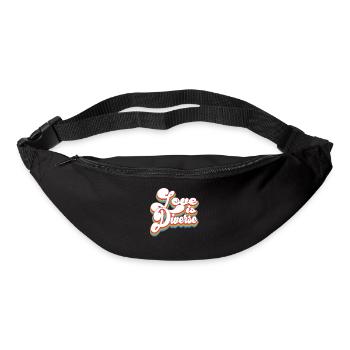 Love Is Diverse - Pride Month LGBTQ - Bum bag - black - Front