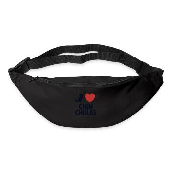 J’adore les éleveurs de Chinchillas Longtail Longhair - Sac banane - noir - Devant
