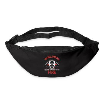Schweißen Schweißer Spruch Schlosser - Gürteltasche - Schwarz - Vorne