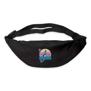 Nymphensittich Papagei Retro - Gürteltasche - Schwarz - Vorne