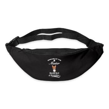Beware of the master, harmless Basenji - Bum bag - black - Front
