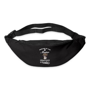 Beware of the master, harmless German Boxer - Gürteltasche - Schwarz - Vorne