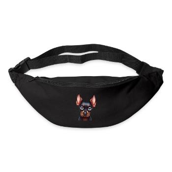 Art ludique Doberman Pinscher - Sac banane - noir - Devant