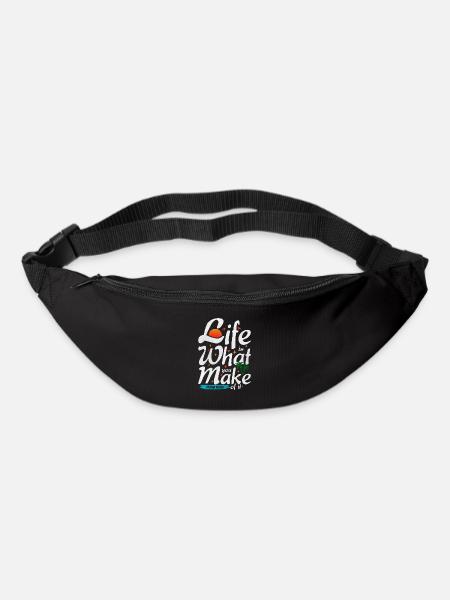 Pura Vida Spruch - Gürteltasche - Schwarz