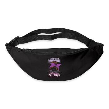 La force est une femme qui lutte contre l’épilepsie - Sac banane - noir - Devant