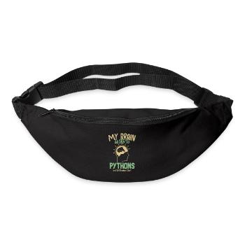 My Brain is 95% Pythons Python Snake Banana - Bum bag - black - Front