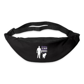 Sensibilisation à la maladie d’Alzheimer Pet Purple Ribbon Pattes - Sac banane - noir - Devant