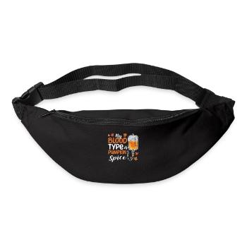 Meine Blutgruppe ist Kürbisgewürz Thanksgiving - Gürteltasche - Schwarz - Vorne