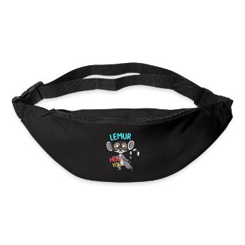 Lémurien - Sac banane - noir - Devant