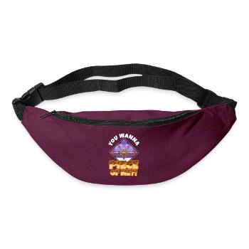 You want to piece of me, Donut - Bum bag - burgundy - Front