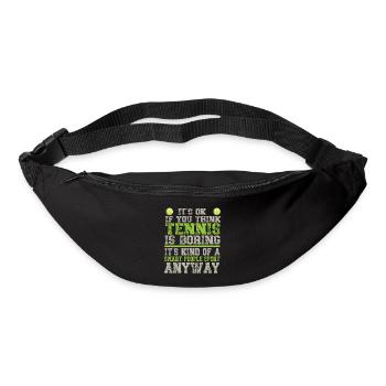 Lustiger Tennis Spruch I Tennisspieler - Gürteltasche - Schwarz - Vorne