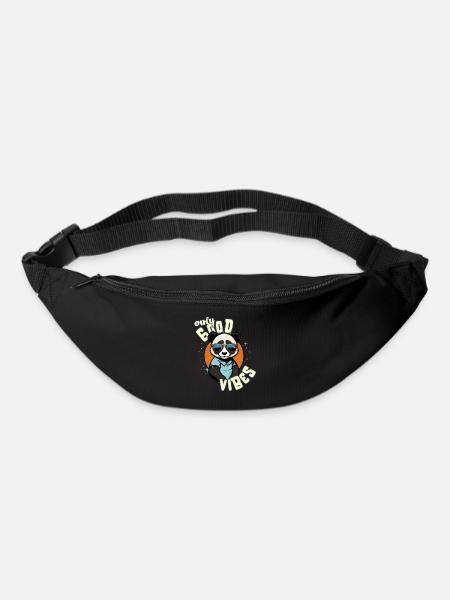 Only Good Vibes: Good Life Panda mit Sonnenbrille - Gürteltasche - Schwarz