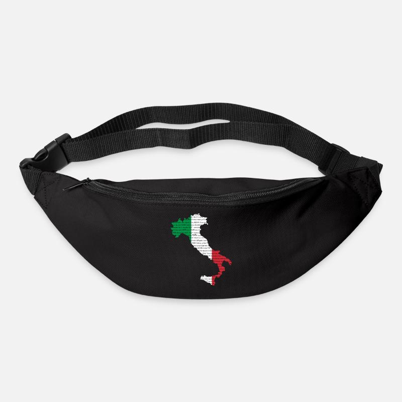 Italie : de nombreuses langues - Sac banane - noir