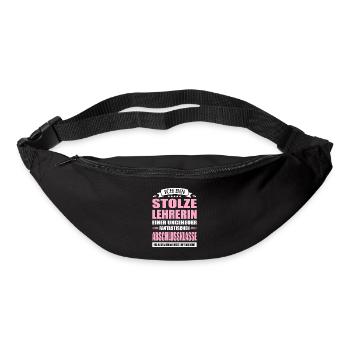 Ich Bin Stolze Lehrerin Abschlussklasse Abschied - Gürteltasche - Schwarz - Vorne