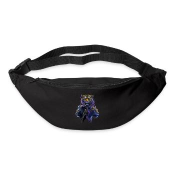 Das mächtige Trio: Tiger, Löwe und Jaguar - Gürteltasche - Schwarz - Vorne