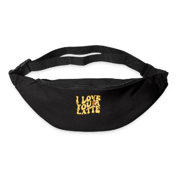 Ich liebe dich Eine Latte Pärchen Romanze - Gürteltasche - Schwarz - Vorne