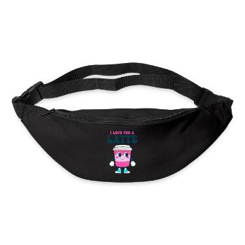 Ich liebe dich Eine Latte Pärchen Romanze - Gürteltasche - Schwarz - Vorne
