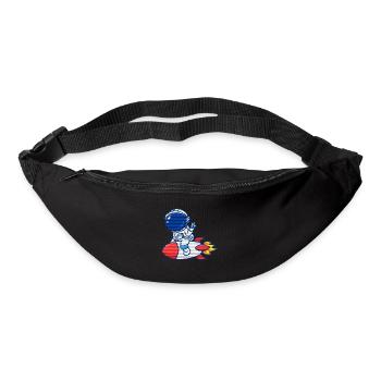 Voyage de fusée spatiale. Un cadeau pour les fans de l’espace - Sac banane - noir - Devant