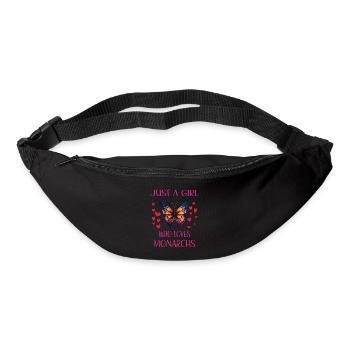 JUSTE UNE FILLE QUI AIME LES MONARQUES - Sac banane - noir - Devant