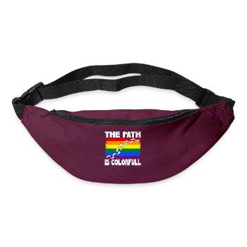 The Path Is Colorful Cute LGBTQ Pride Rainbow - Gürteltasche - Burgunderrot - Vorne