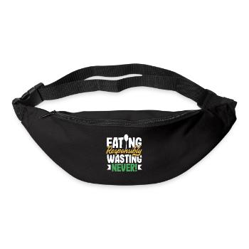 Eating Responsibly, Wasting Never! Mindful - Gürteltasche - Schwarz - Vorne