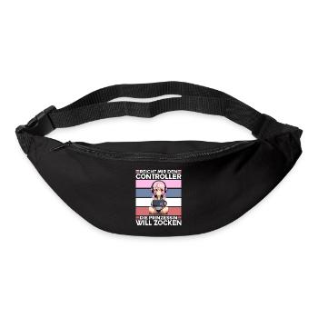 Gaming Konsole PC Zockerin Mädchen Gamer Girl - Gürteltasche - Schwarz - Vorne