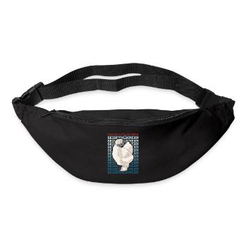 Seidenhuhn Seidenhühner Silkie Hühner Geschenk - Gürteltasche - Schwarz - Vorne