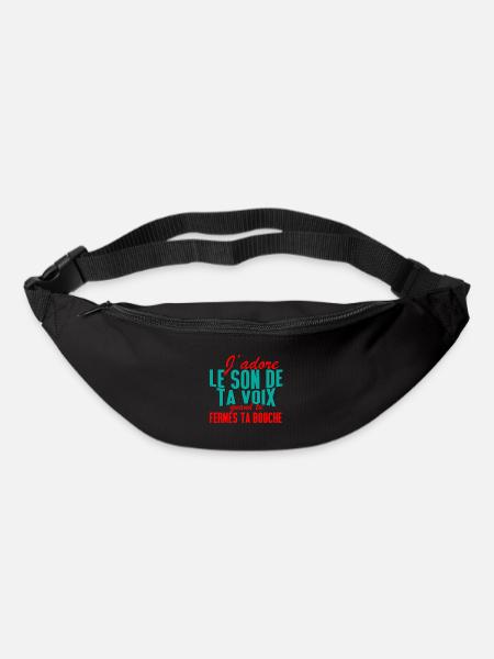 J'adore le son de ta voix quand tu fermes ta - Sac banane - noir