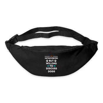 Introverted But Willing To Discuss Dogs - Bum bag - black - Front