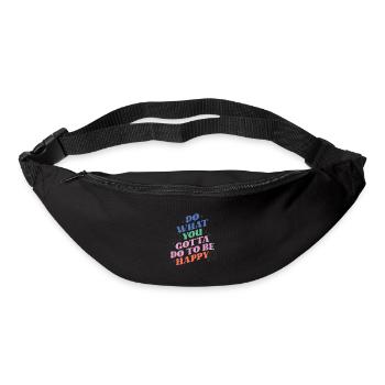Inspirierende Motivierende Zitate Sprüche - Gürteltasche - Schwarz - Vorne