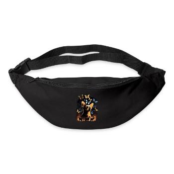 Chihuahua mit Schmetterling |Süßer Hund Bunt Natur - Gürteltasche - Schwarz - Vorne