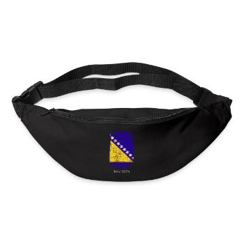 Souvenir avec le drapeau du pays de Bosnie et - Sac banane - noir - Devant
