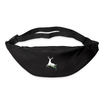 Hirsch Natur Wald Outdoor Jagd Jäger Geweih Elch - Gürteltasche - Schwarz - Vorne