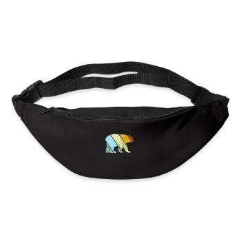 Bär Retro - Gürteltasche - Schwarz - Vorne