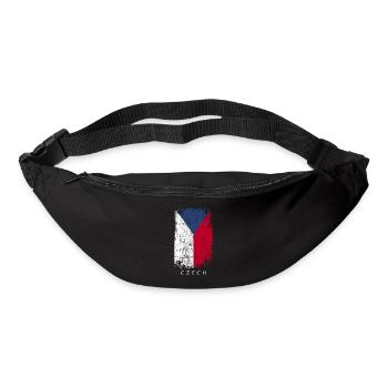 Souvenir avec le drapeau de la République tchèque - Sac banane - noir - Devant